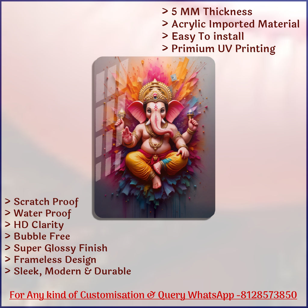 Ganesha_Ganpati_colorful_Acrylic_HD_Frame_features
